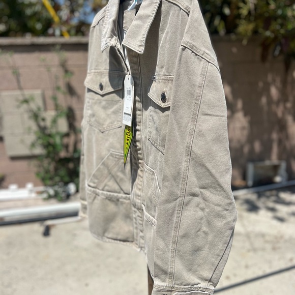 NWT Unisex Guess Oversized Canvas Cargo Jacket - Picture 5 of 9